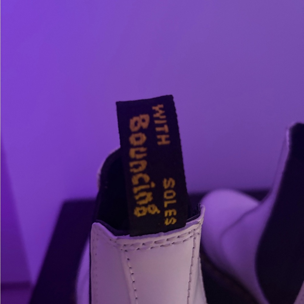 White Platform Chelsea Boots - Picture 8 of 8